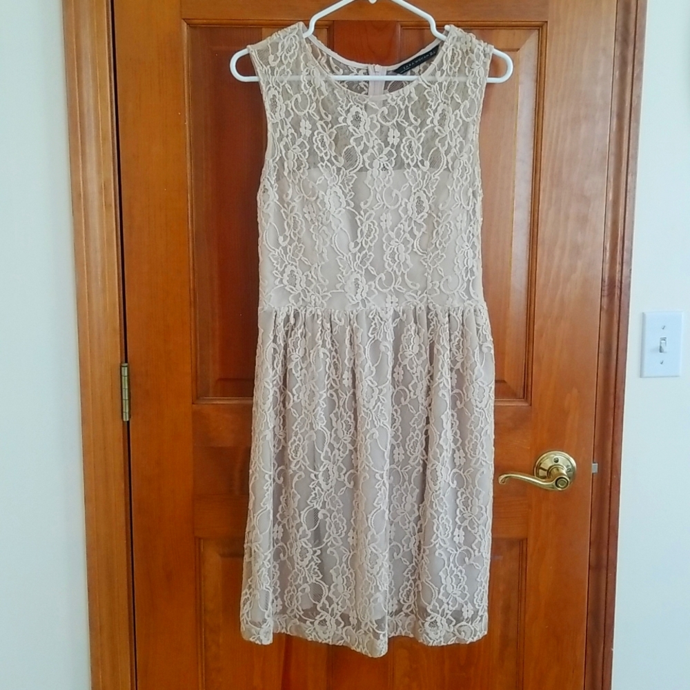 Zara cream lace dress